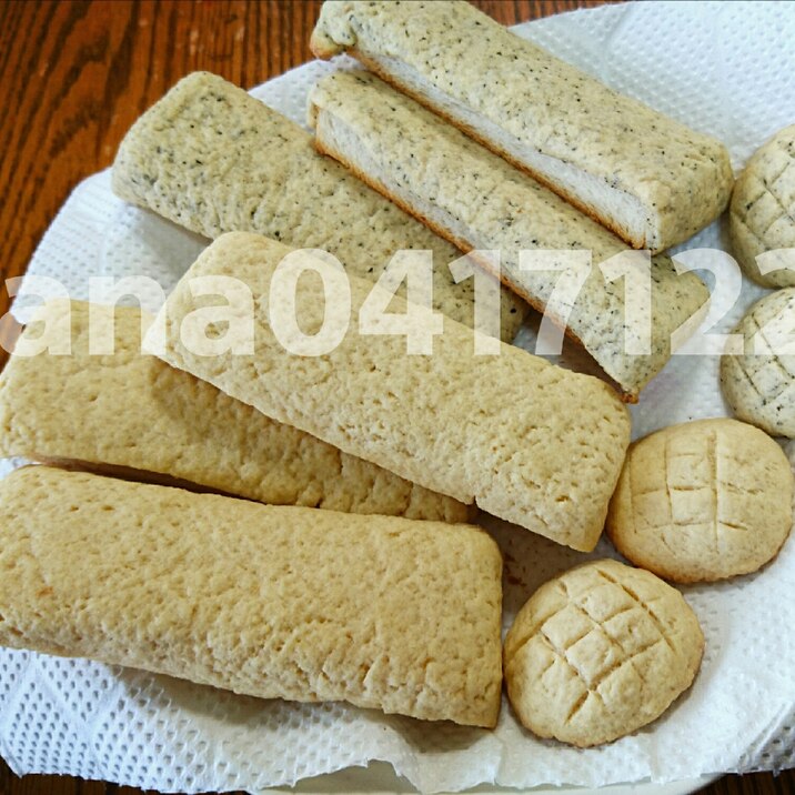 パン生地不要！食パンを使ったスティックメロンパン